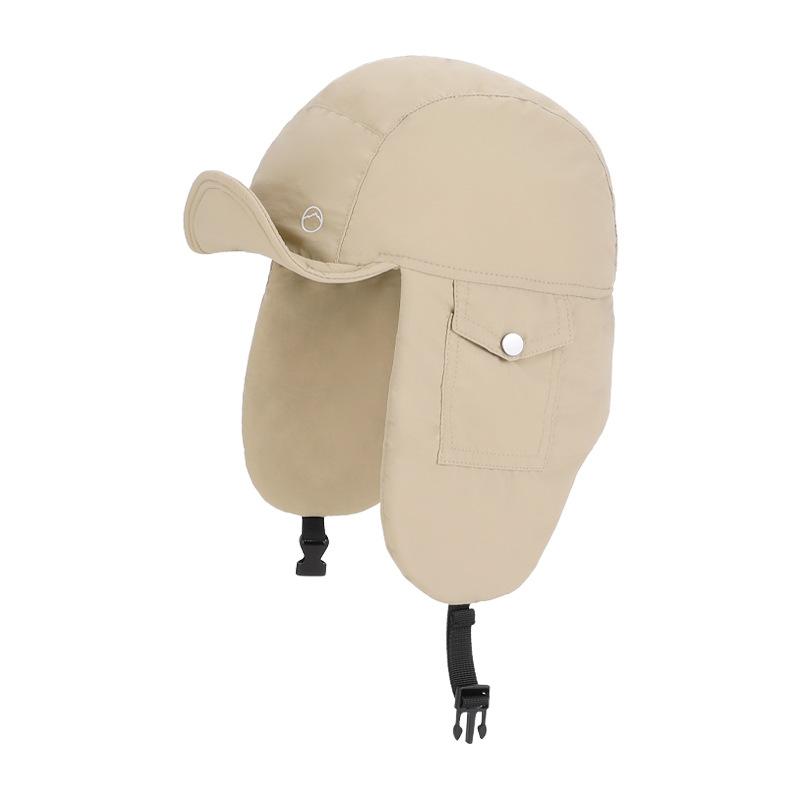 Căciulă Caldă de Bumbac de Iarnă pentru Femei, pentru Ciclism în Aer Liber, Rezistentă la Vânt, cu Protecție pentru Urechi, Căciulă Bomber pentru Cap Mare