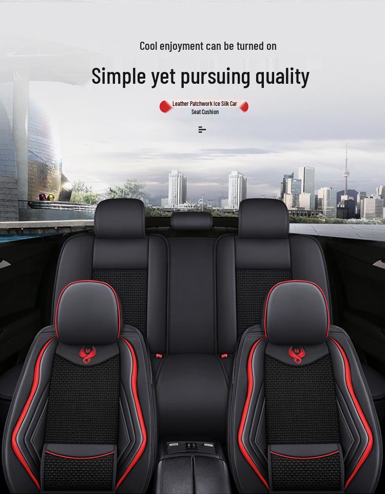 Huachen Zhonghua H-Series Ice Silk Universal Car Seat Cushion - Four Seasons Full Coverage