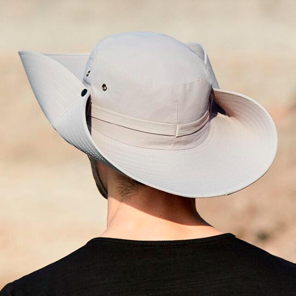 12cm Bredbremmet Herre Solhatt Sommer Ensfarget Pustende Bøttehatt Vanntett Sammenleggbar Utendørs UV-beskyttelse Fiske Strandhatt
