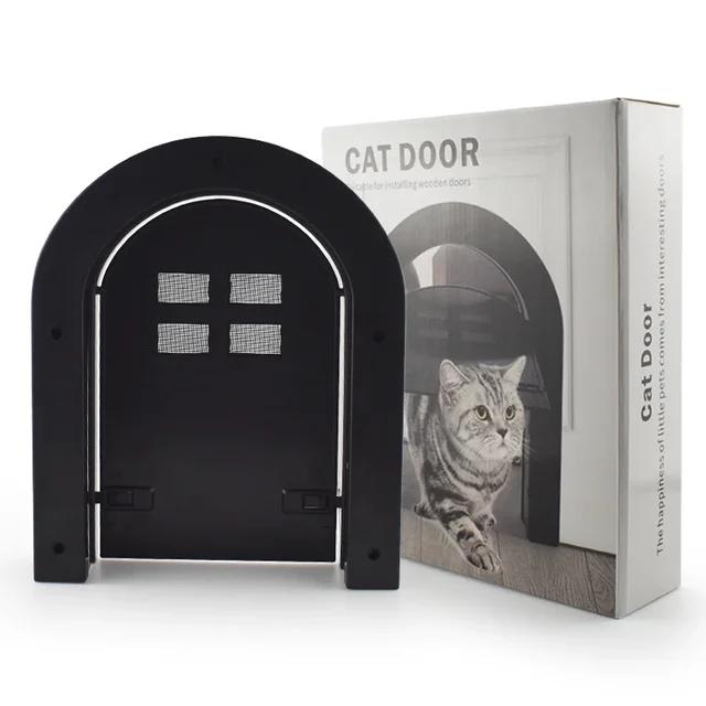 Pet Door Pet Dog Screen Door Home Lockable Sliding Cat Screen Door Magnetic Self-Closing Screen Dog Fence Locking Function Gate