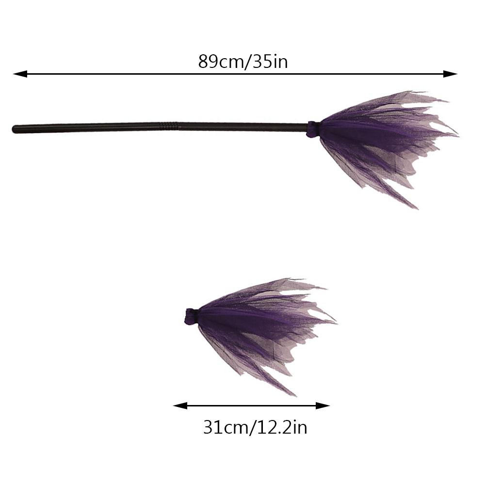 Halloween Witch Broom Plastic Broom Props for Costume Party Halloween Decoration