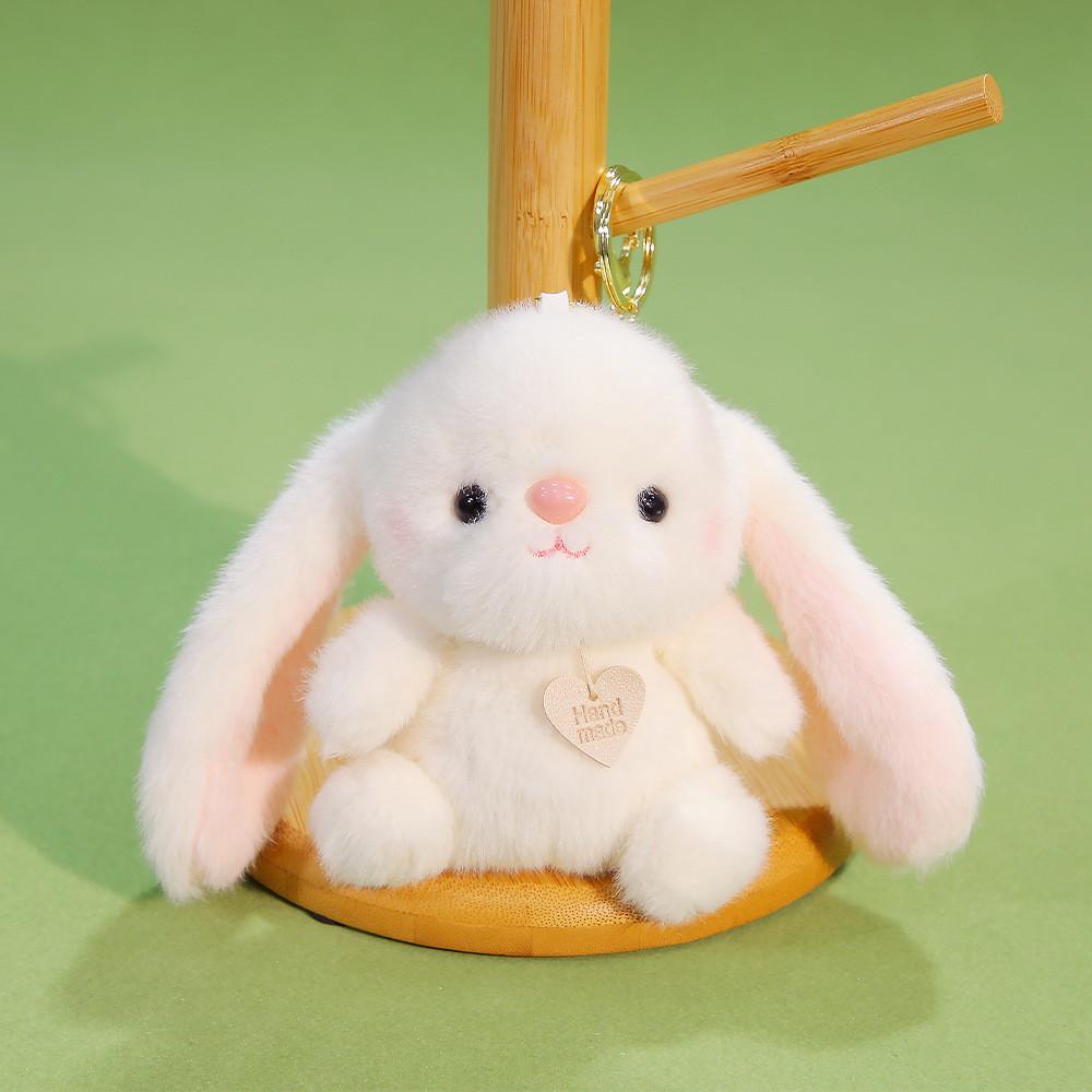 Plush Rabbit Keychain With Heart Pendant Design For Backpack Decor And Collectible Gift