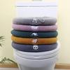 Thicker Bathroom Toilet Seat Cover Pads - Soft Warmer Toilet Seat Cushion Cover Stretchable Washable Cloth