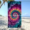 Tie Dye Spiral Galaxy Beach Towel Patterned Sunscreen And Windproof Suitable For Swimming Pool Camping Travel