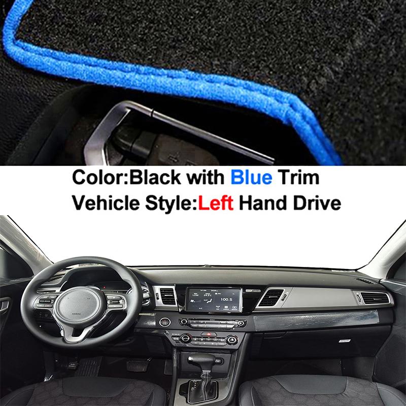 Car Dashboard Cover Dash Mat Carpet for Kia Niro DE Hybrid E-Niro I 2016 2017 2018 2019 2020 2026 Anti-UV Sunshade Cushion