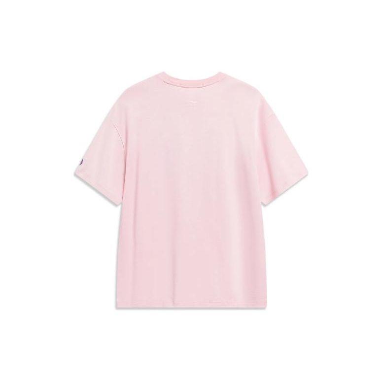 Li Ning Sportmode Serie Dopamin High Street American Retro Logo Print Bestickt Weich Bequem Hautfreundlich Kurzarm T-Shirt AHSU744-2