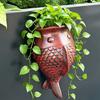Fioriera a Forma di Pesce da Parete Fioriera a Sospensione a Forma di Pesce Fioriera Decorativa da Parete per Balcone Patio Esterno Giardino