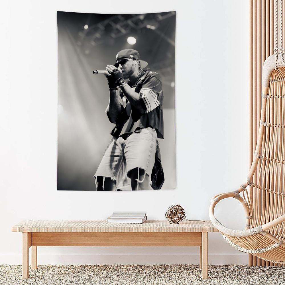 Rapper Singer Jhayco Tapestry Microfiber Wall Hanging For Bedroom Living Room Decor Outdoor Festival Garden Bar Background