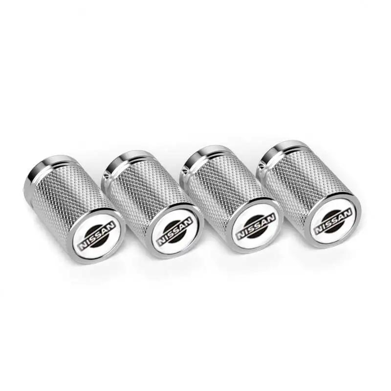 ABP3 4Pcs Car for Nissan Wheel Tire Valve Caps Stem Protection Covers Micra Qashqai GTR Nismo 350Z Kicks Maxima X-Trail NV200 Versa
