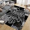 PAOK Flannel Printed Carpet, Home Sofa Decoration for Living Room & Bedroom, Non‑Slip Play Flannel Floor Mat for Game Room