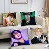 Jungwon Pop Singer Pillow Case Square Pillow Bedroom Sofa Leisure Comfort Cushion Car Living Room Home Decoration 40X40