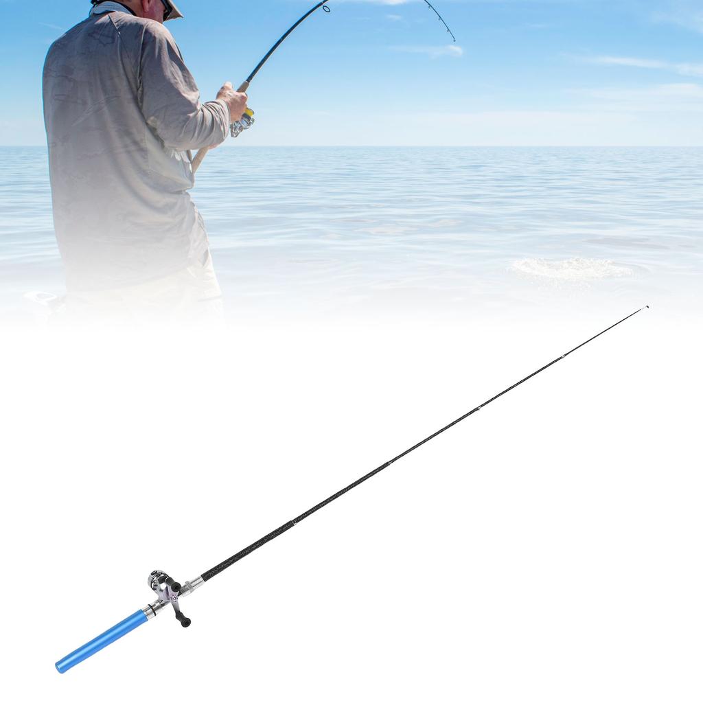 Fishing Rod Reel Combo Pen Portable Telescopic Lightweight Fib glass Fishing Rod Pen for Riv Lake