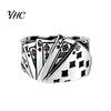 Anello Poker Carta Retro Unisex Giocante Regolabile Aperto Inciso Gioiello per Festa