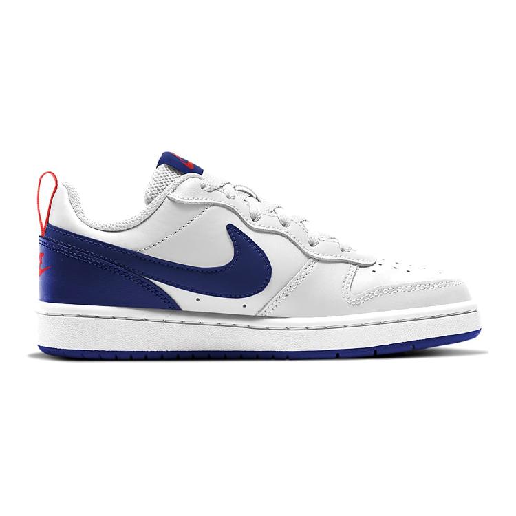 New Nike Court Borough Low 2 White Deep Royal GS BQ5448-113