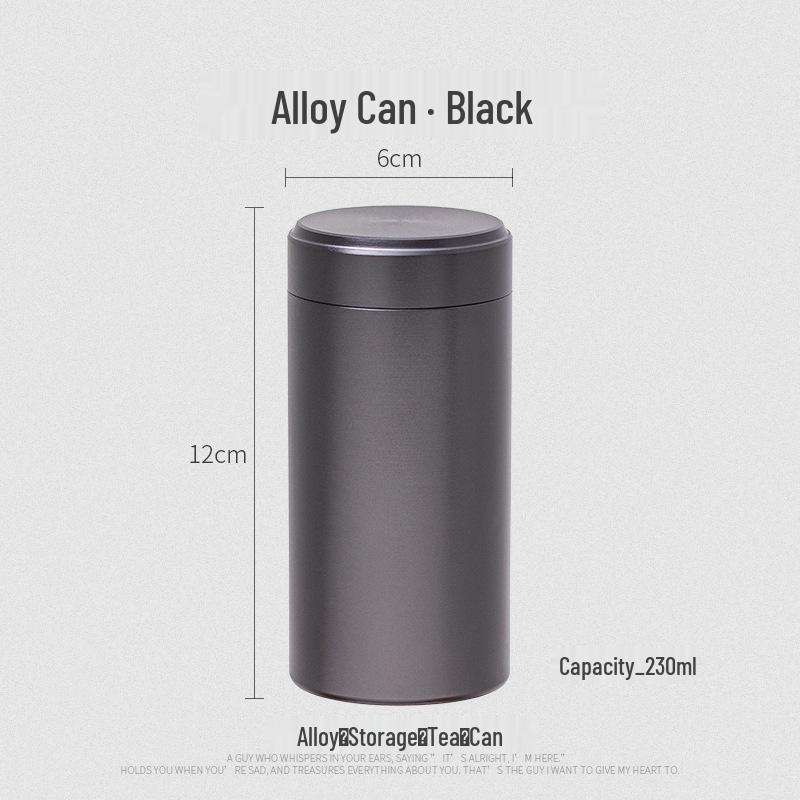 Compact Titanium-Aluminum Tea Storage Can: Small, Portable, and Sealed.