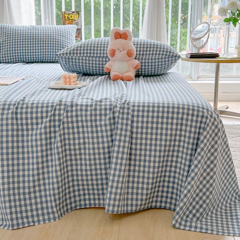 New Minimalist Striped Bed Sheet, Ins Cream Style Soft Bedding for Single Dormitory & Tatami Home Use