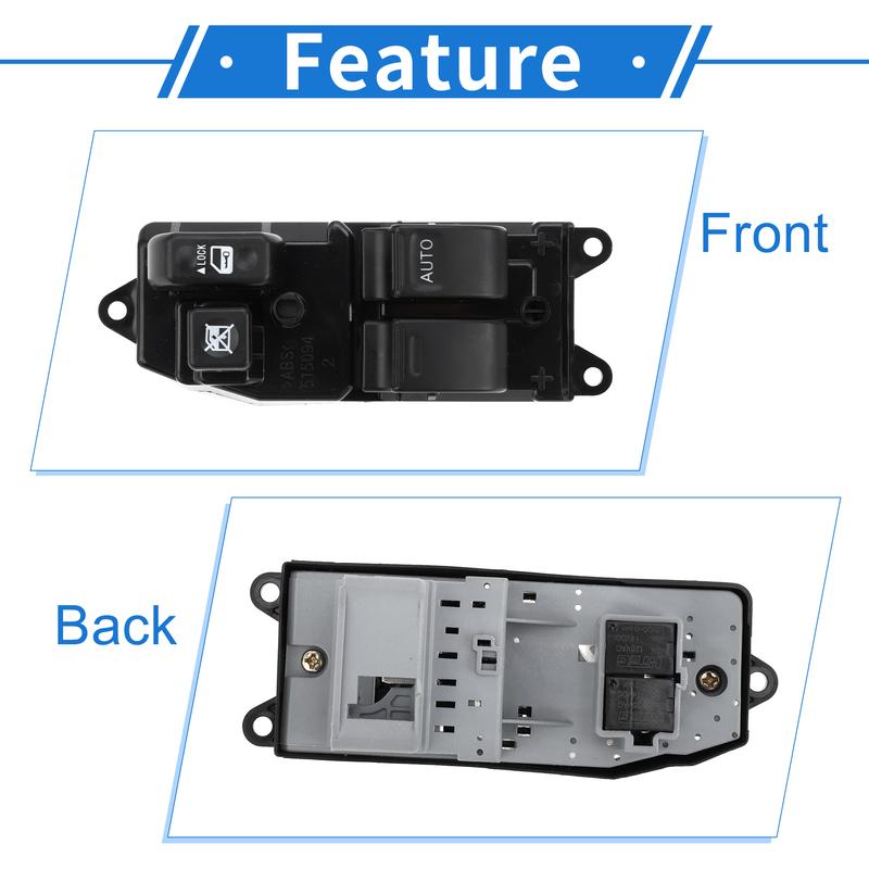 X Autohaux Power Window Switch for Toyota Yaris Black Front Right Driver Side Window Control Switch