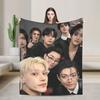 San Ateezs Kpop Blankets Fleece Textile Decor  Portable Ultra-Soft Throw Blanket for Home Couch Bedspreads