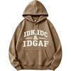 Unisex Printed Hooded Sweatshirt Long Sleeve Pullover Casual Top for Men and Women