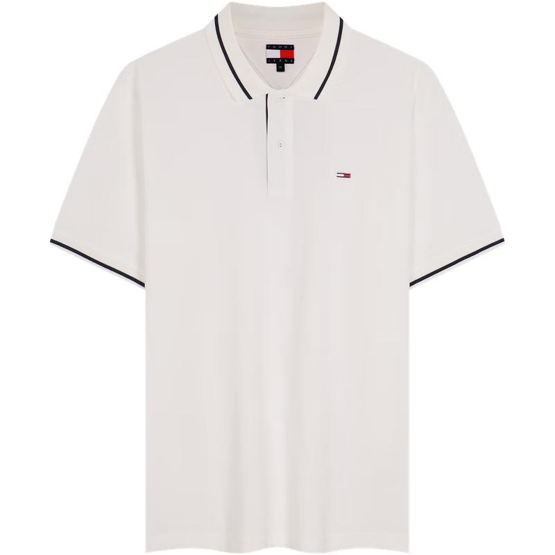 Мужская пике-поло с окантовкой TOMMY JEANS XL белый