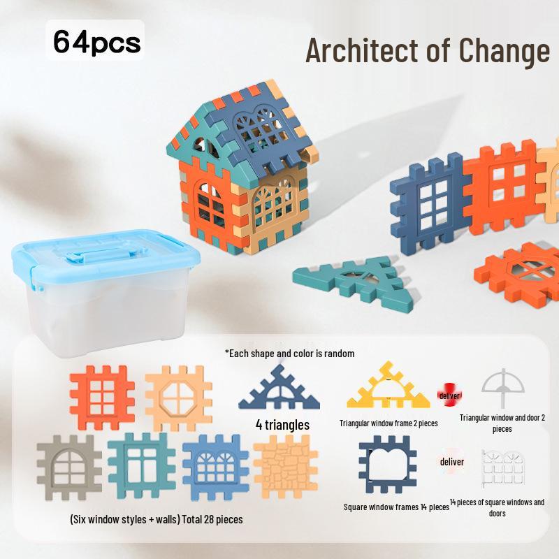 Large Particle Interlocking Building Blocks for Children - Pretend Play Construction Toy for Boys