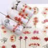 1 Sheet Flower Series Nail Art Water Transfer Sticker Full Wraps Deer Lavender Tattoo Flamingo Nail Tips DIY Decals Decoration