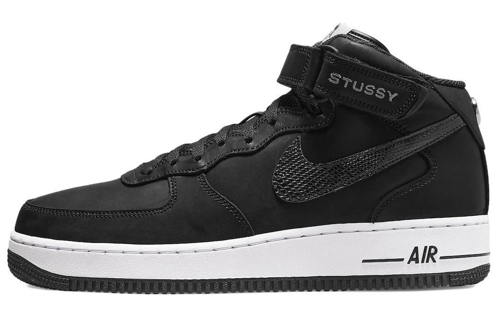 Nike X Stussy Air Force 1 Mid 'Black Snakeskin' DJ7840-001