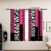 Pink Zebra Leopard Print Curtains Vibrant Drapes Easy Hanging Living Room Party Decor Curtain Semi Sheer For Made Of Polyester With Rod Pocket