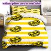 Mjällby AIF football Pattern Bedding,Quilt Set Quilt Cover Pillowcase Home Birthday Gift (1*duvet cover+2*pillowcase,without core)
