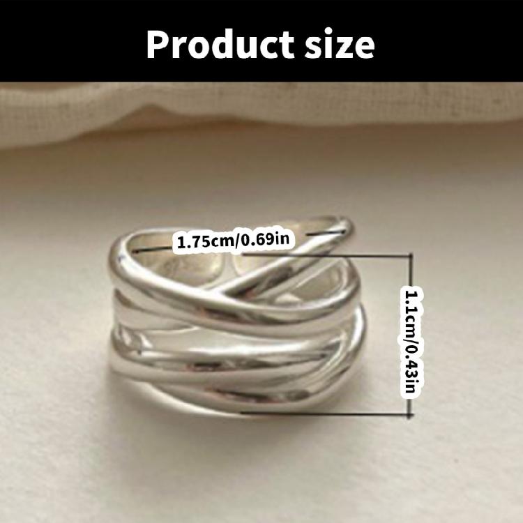 Stylish Irregular Geometric Rings Stylish Geometric Line Crossed Rings For Women Perfect For Parties And Gifts