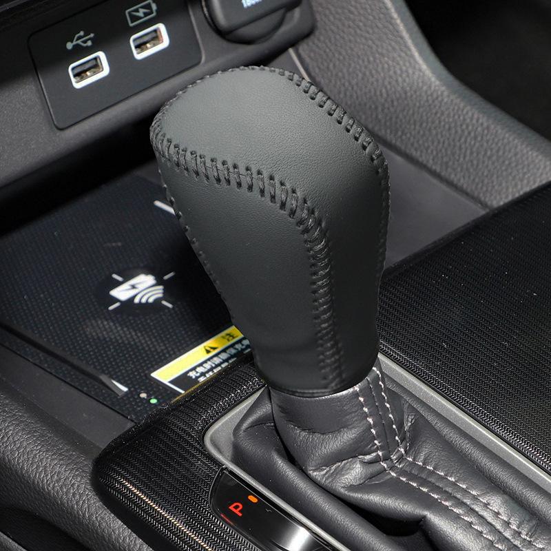 Car Gear Shift Knob Cover For Honda Civic Fit XRV Honda Accord CRV Inspire HR-V Crider Leather Gearbox Shift Knob