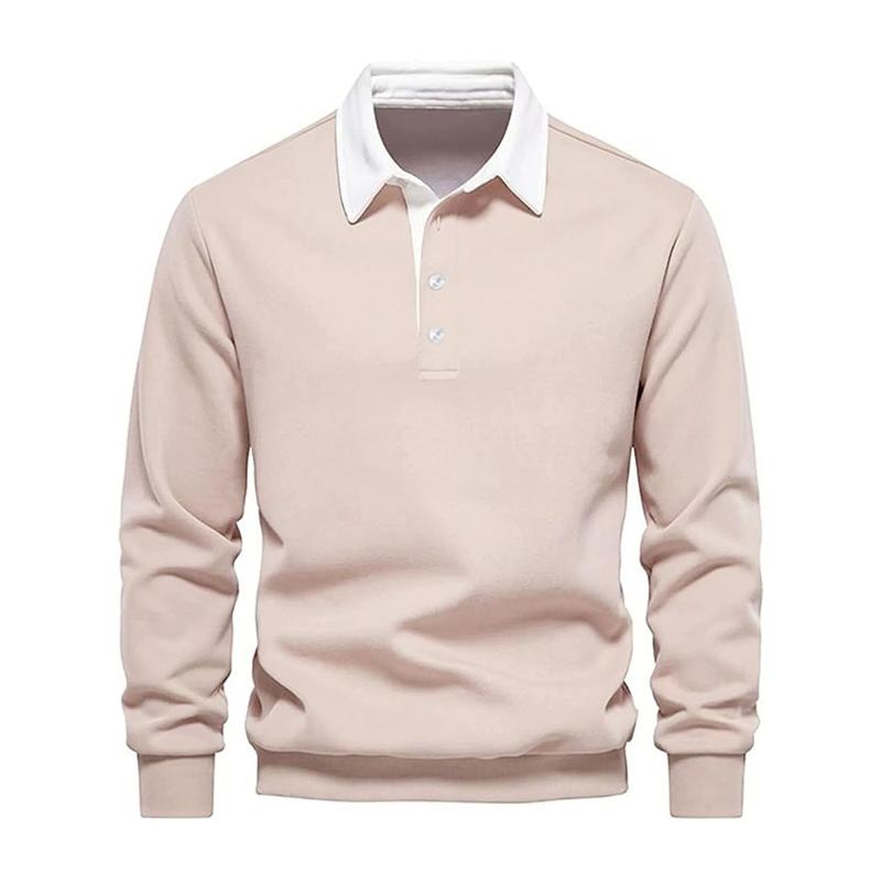 Men's Casual Long-sleeved Autumn Pullover Shirt, Fashionable Slim Fit Casual Date Hoodie Sweater
