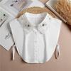Fashion White Fake Collar Women Detachable Collars Black Woman False Collar Lace Removable Half Shirts Tie Top Collars Decor