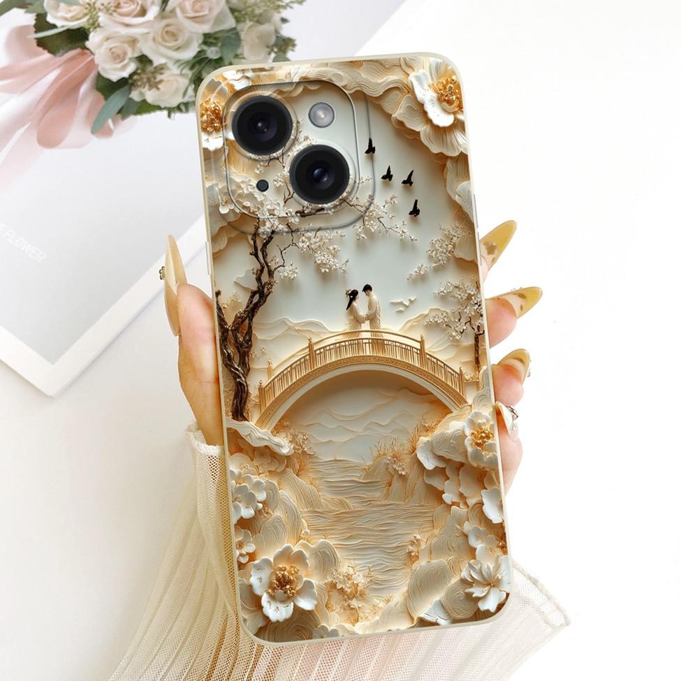 6.1'' Casing For iPhone 15 Case Fashion Cartoon Cute Funny Painted Silicone Phone Cover A3090 A2846 A3089 A3092