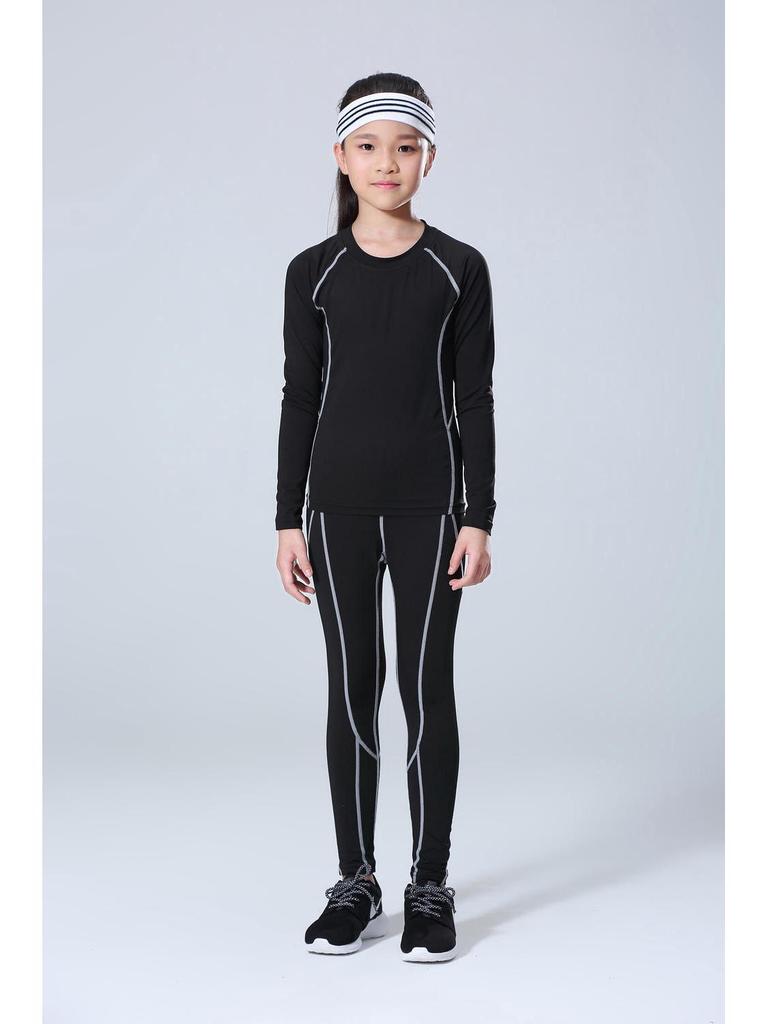 Speedy Kids' Compression Sports Suit: Quick-Drying Basketball & Football Training Gear for Spring and Autumn