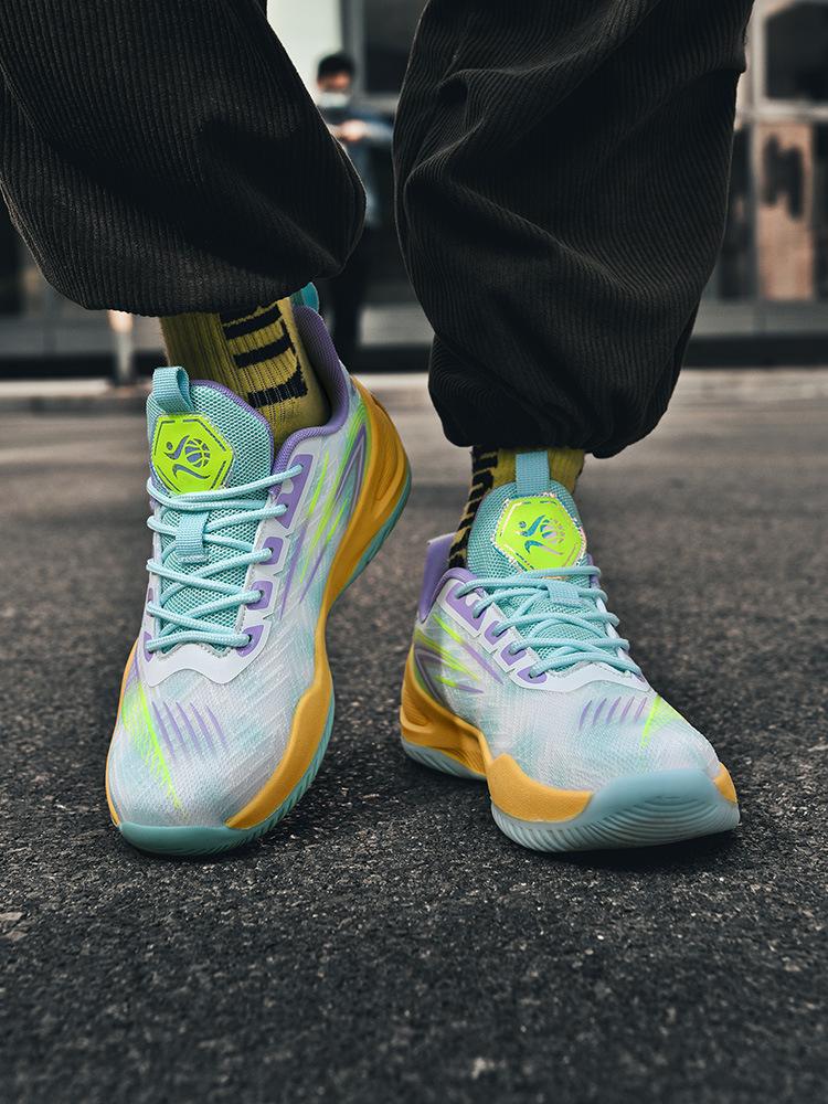 Basketball Shoes Couple Summer New Breathable Wear-resistant Sports Shoes Non-slip Training Shoes Youth Cement Non-slip