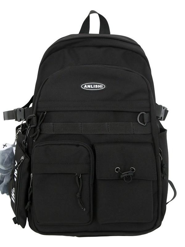 Nylon School Backpack For Teens With Design And Laptop Storage For Campus Use