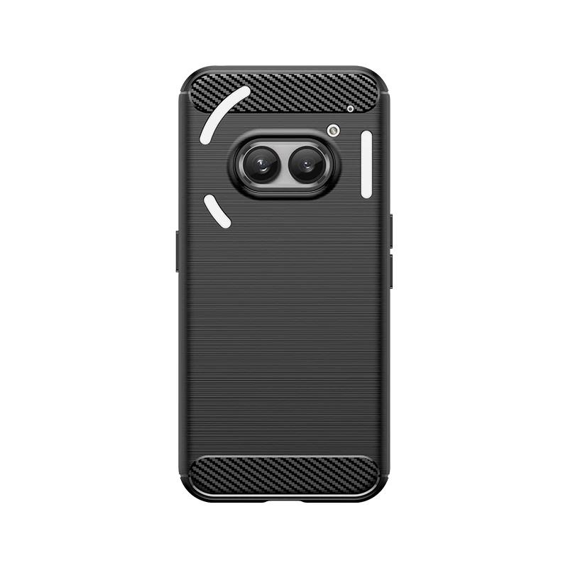 

For Nothing Phone 2A 2 A Phone2A Чехол Броня из углеродного волокна ТПУ Мягкая силиконовая задняя крышка Чехол для телефона Чехол для телефона For Nothing Phone 2A чёрный