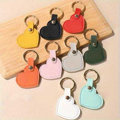Portachiavi in pelle, portachiavi a forma di cuore, portachiavi da auto per donna, portachiavi per casa, ciondolo per auto, regalo