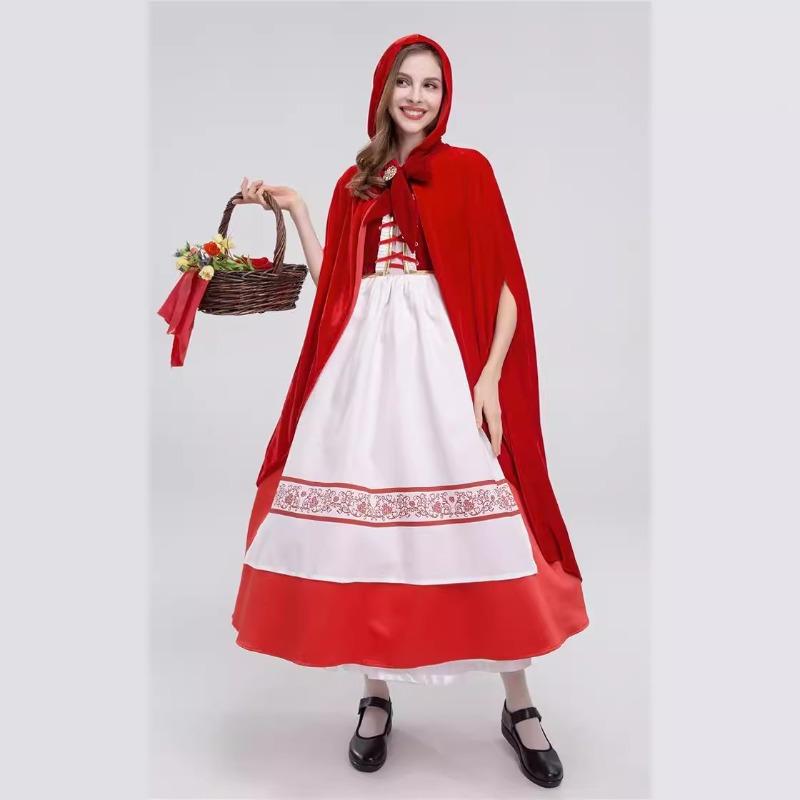 Halloween, Grimm's fairy tale, the little match girl, Little Red Riding Hood, red dress, performance costume