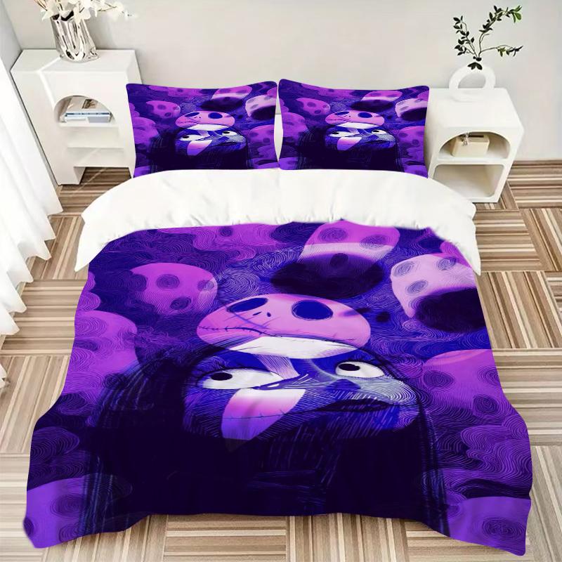 3Pcs Purple Skulls Shadows Bedding Sets For All Sizes New 3D Printed Bed Cover Comforter Duvet Cover Pillowcase Bedroom Decoration