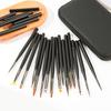 Wooden Handle Nail Drawing Brushes For Manicure Lines Painting Gradient Uv Gel Extension Builder Drawing Pen