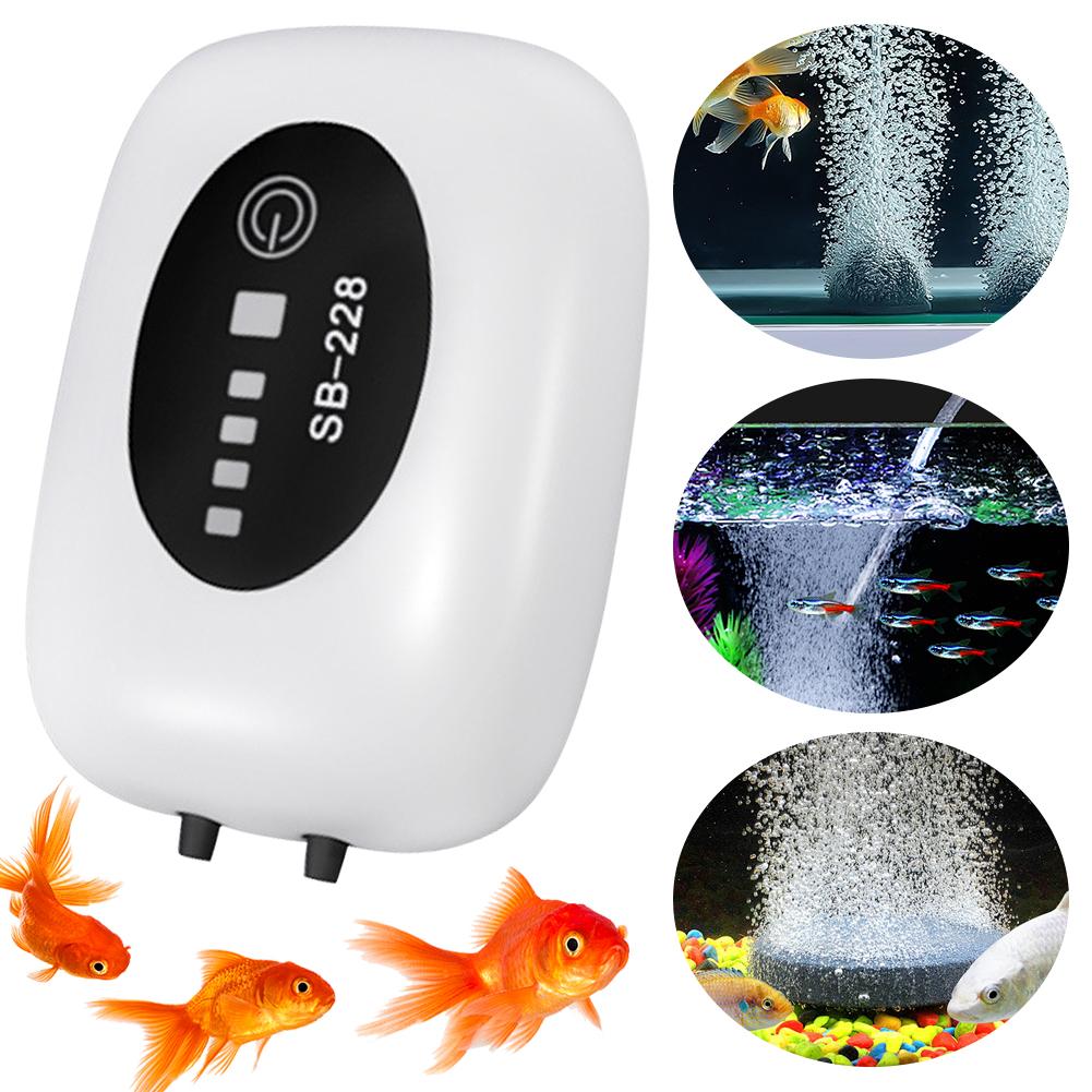 Portable Fishing Oxygenator USB Charging Fish Tank Oxygen Pump Dual-Purpose Household Fish Tank Aerator Fishing Accessories