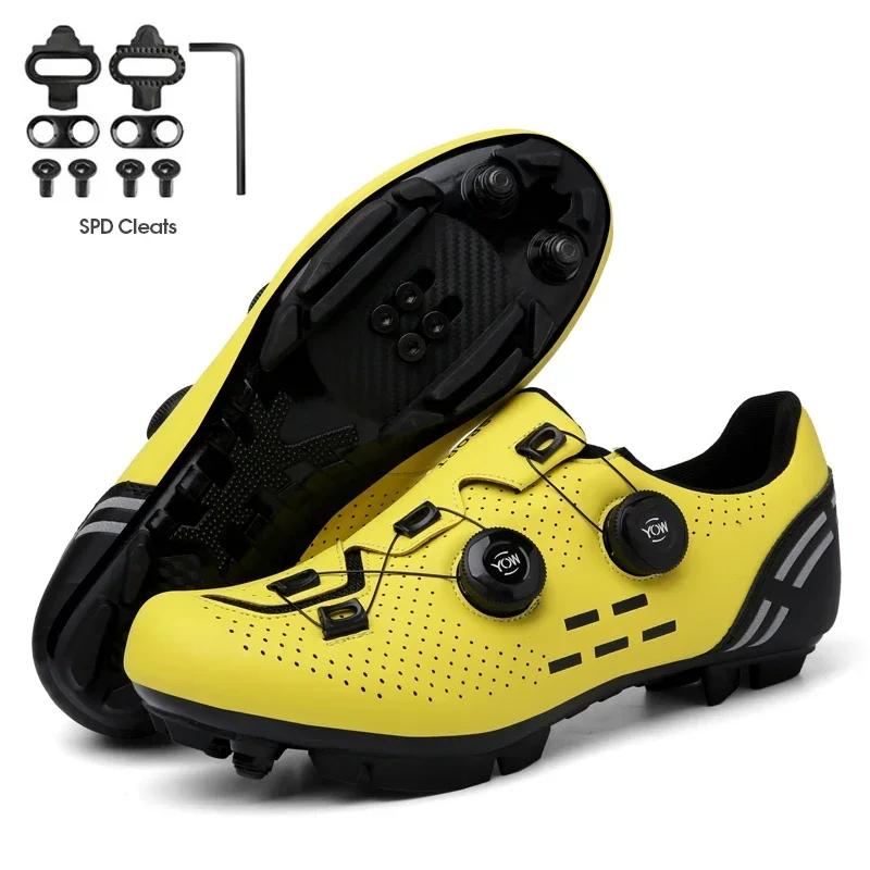 Mountain Bike Shoes Mtb with Cleats Men Carbon Sports Speed Bike Shoes Women Mountain Racing Flat SPD Road Cycling Footwear