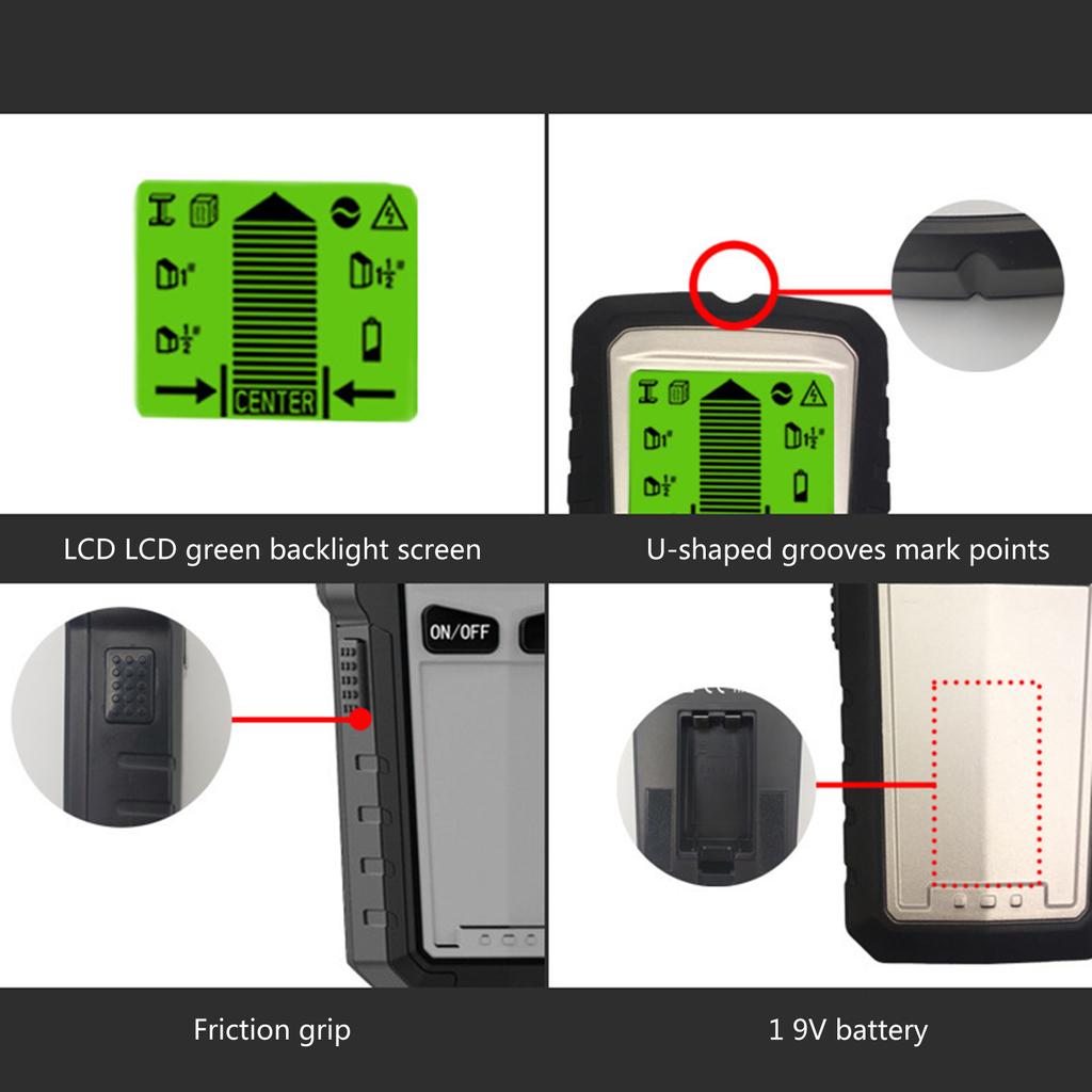 Upgraded Stud Finder Wall Scanner 4 In 1 Stud Detector Stud Sensor Beam Finders for the Center and Edge of Wood Durable