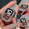 Diamond Case For Apple Watch Series 10 9 8 7 6 5 SE Ultra 40mm 42mm 46mm 44mm 45mm 49 41mm Protector PC Bumper Protective Cover