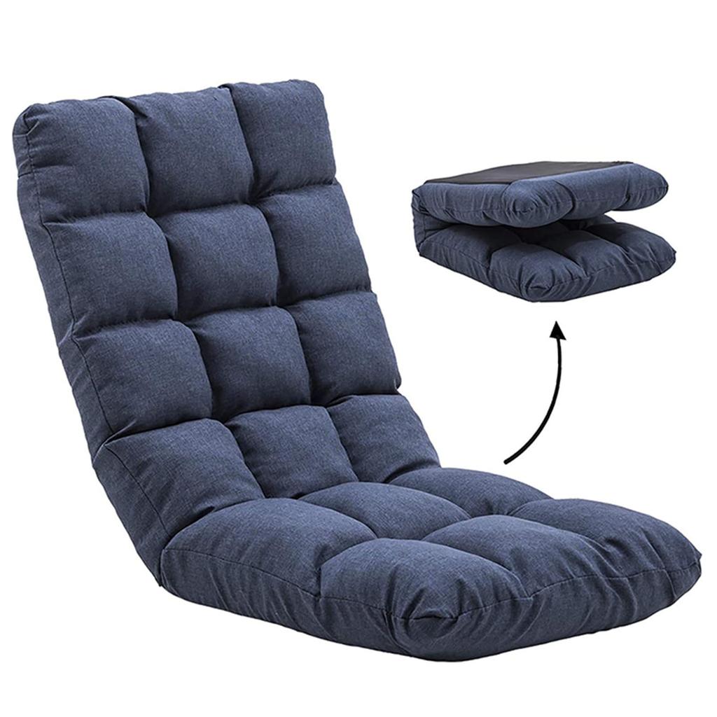 CHUUARYUU Seat Chair High Back Reclining Compact Folding Chair Sofa 14 Step Gear Memory Foam Fluffy Floor Sofa Floor Chair Extra Thick Lightweight