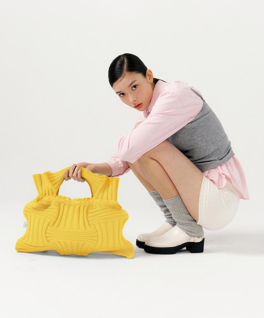 Pleatsmama Big Bow Bag Yellow