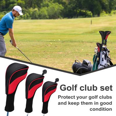 3 Adet Golf Kulübü Kafa Kılıfı File Golf Kulübü Kafa Kılıfları Değiştirilebilir No ile. Etiketler 3 4 5 6 7 X Fairway Wood'lar Driver'lar Hibritler için