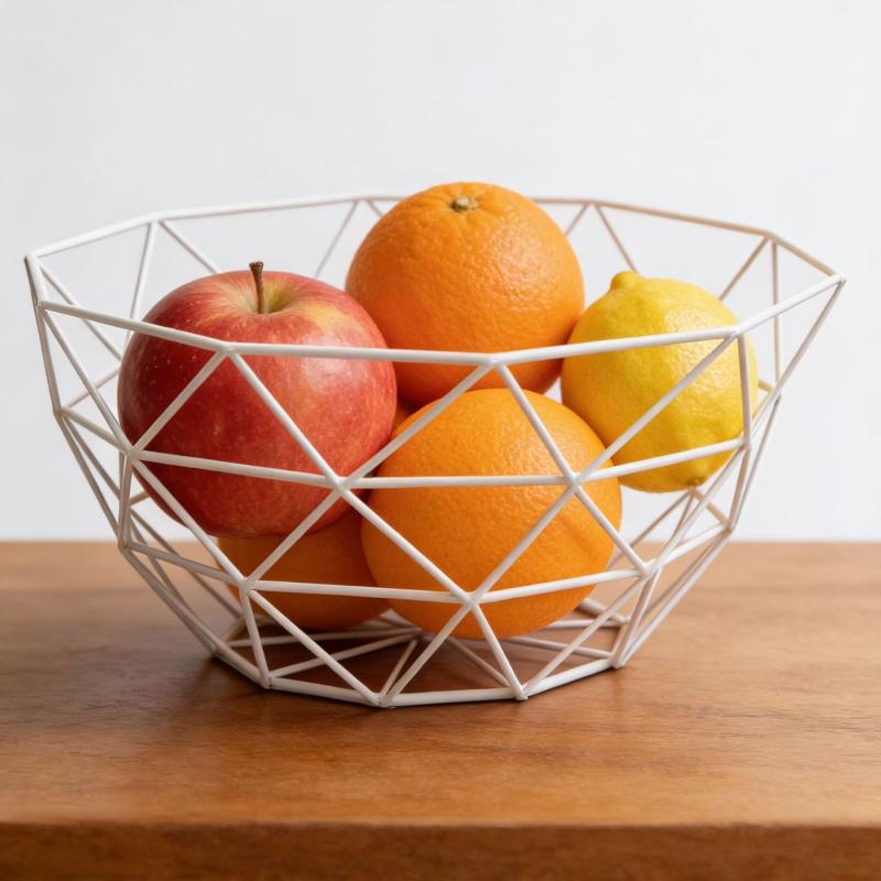 Iron Fruit Basket Simple Fruit Basin Multi-Size Iron Snack Bread Vegetable Storage Bowls Kitchen Eggs Dessert Holder Organizer